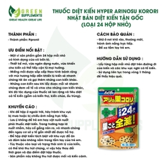 Thuốc Diệt Kiến Hyper Arinosu Korori Nhật Bản Diệt Kiến Tận Gốc (loại 24 hộp nhỏ)