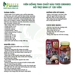 Viên Uống Tinh Chất Hàu Tươi Orihiro Hỗ Trợ Sinh Lý 120 Viên