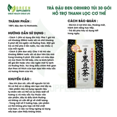 Trà Đậu Đen Orihiro Hỗ Trợ Thanh Lọc Cơ Thể Túi 30 Gói