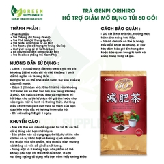 Trà Genpi Orihiro Hỗ Trợ Giảm Mỡ Bụng Túi 60 Gói