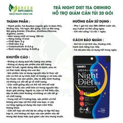 Trà Night Diet Tea Orihiro Hỗ Trợ Giảm Cân Túi 20 Gói