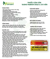 Thuốc Cảm Cúm Taisho Pabron Gold A 210 Viên