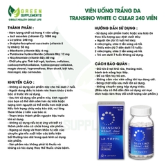 Viên Uống Trắng Da Transino White C Clear