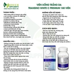 Viên Uống Trắng Da Transino White C Premium 180 Viên