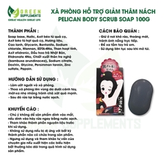 Xà Phòng Hỗ Trợ Giảm Thâm Nách Pelican Body Scrub Soap 100g