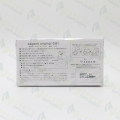Bao Cao Su Sagami Original 0.01mm Non-Latex Cao Cấp Siêu Mỏng Nhật Bản (hộp 5 chiếc)