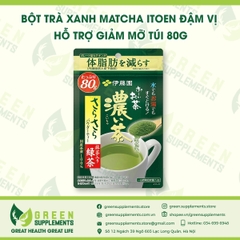 Bột Trà Xanh Matcha Itoen Đậm Vị Hỗ Trợ Giảm Mỡ Túi 80g