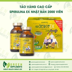 Tảo Vàng Cao Cấp Spirulina EX Nhật Bản 2000 Viên