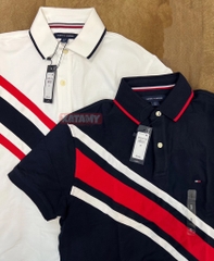 Áo Polo Tommy Hilfiger Regular Fit Banner Stripe Logo Navy 78JA988 410