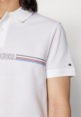 Áo Polo Tommy Hilfiger Regular Fit Monotype Chest Stripe White MW34769 100