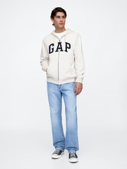 Áo GAP Relaxed Logo Zip Hoodie White 683050 02 1