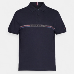 Áo Polo Tommy Hilfiger Regular Fit Monotype Chest Stripe Navy MW34769 401