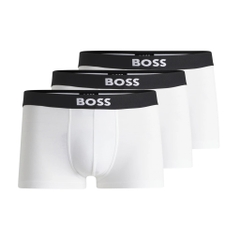 Underwear BOSS By Hugo Boss Men's 3-Pack Icon Trunks Stretch Cotton White 50544263 100