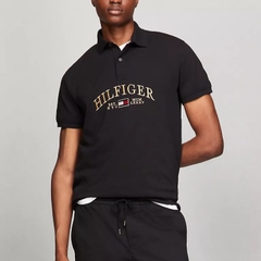 Áo Polo Tommy Hilfiger Regular Fit Aaron Logo Black 78JB241 001