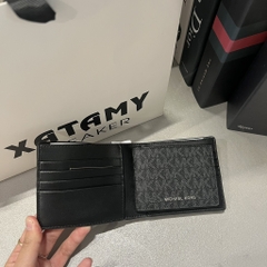 Ví Nam Michael Kors MK Cooper Billfold Logo Wallet Black 36U9LCRF6B