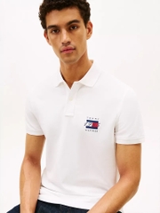 Áo Polo Tommy Hilfiger Regular Fit 1985 Flag Graphic Pique Logo White MW41089 100