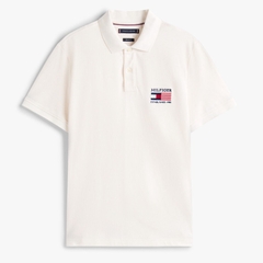 Áo Polo Tommy Hilfiger Regular Fit Embroidered Flag Pique Ivory Petal MW39836 720