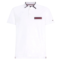 Áo Polo Tommy Hilfiger Regular Fit Monotype Logo Patch White MW34786 100