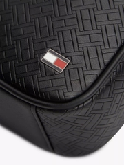 Túi Tommy Hilfiger Allover Flag Logo Mini Reported Bag Black AM14193 001
