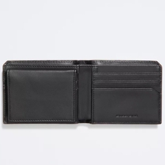 Ví Calvin Klein Saffiano Leather Card Case Bifold Wallet Black 40W0733 010