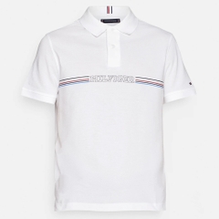 Áo Polo Tommy Hilfiger Regular Fit Monotype Chest Stripe White MW34769 100