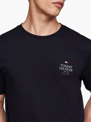 Áo Tommy Hilfiger Logo Hilfiger Stack Navy MW36500 402