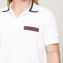 Áo Polo Tommy Hilfiger Regular Fit Monotype Logo Patch White MW34786 100