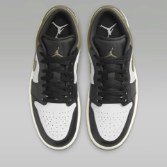 Jordan 1 Low Black Medium Olive 553558 092