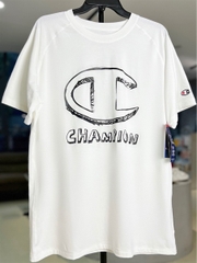 Áo Champion White Graphic City Sport