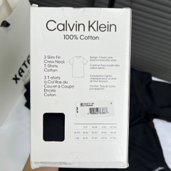 Áo Calvin Klein Cotton Classic Slim Fit Crew Neck 3-Pack Black NB4013 001