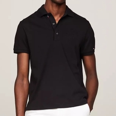 Áo Polo Tommy Hilfiger Regular Fit TH Logo Interlock Black MW30807 001