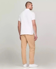 Áo Polo Tommy Regular Fit Embroidered Stripe White MW38130 100