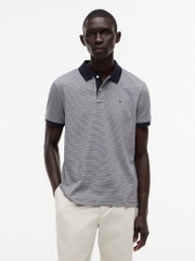 Áo Polo Tommy Hilfiger Regular Fit Sriped Interlock Navy XM07340 400