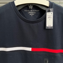 Áo Tommy Hilfiger Embroidered Flag Logo T-Shirt Navy 78JA522 410