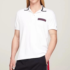 Áo Polo Tommy Hilfiger Regular Fit Monotype Logo Patch White MW34786 100
