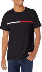 Áo Tommy Hilfiger Embroidered Flag Logo T-Shirt Black