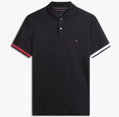 Áo Polo Tommy Hilfiger Slim Fit Smooth Cotton Interlock Black MW42743 001