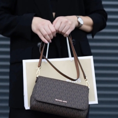 Túi Michael Kors Medium Logo Convertible Crossbody Bag Brown 35H8GTTC6B