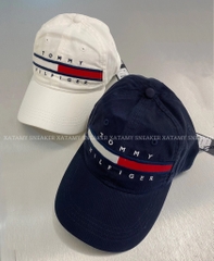 Nón Tommy Hilfiger Flag Stripe Logo Baseball Cap Sky Captain 78B4207 416