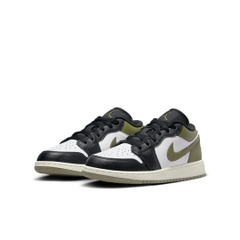 Jordan 1 Low Black Medium Olive GS 553560 092