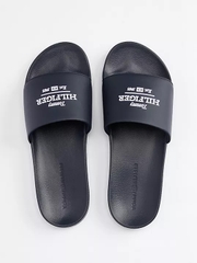 Dép Tommy Hilfiger Embroidered Hilfiger Slide Navy  FM05342 400