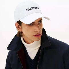 Nón Lưỡi Trai Tommy Hilfiger Embroidered Hilfiger Baseball Cap White XM05658 100