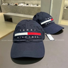 Nón Tommy Hilfiger Flag Stripe Logo Baseball Cap Sky Captain 78B4207 416