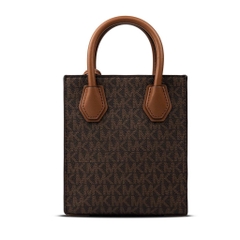 Túi Michael Kors Mercer Extra-Small Logo and Leather Brown 35T1GM9C0I