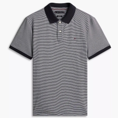 Áo Polo Tommy Hilfiger Regular Fit Sriped Interlock Navy XM07340 400