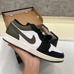 Jordan 1 Low Black Medium Olive 553558 092