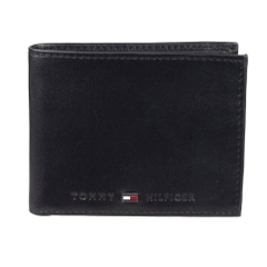 Ví Tommy Hilfiger Men's Bifold Genuine Leather Wallet Black 31TL240005 001