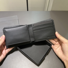 Ví Calvin Klein Saffiano Leather Card Case Bifold Wallet Black 40W0733 010