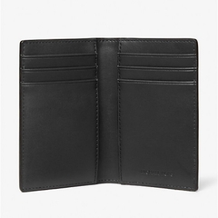 Ví Michael Kors Cooper Printed Signature Logo Folding Card Case Black Gift Box 36F5LCOD1U