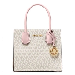 Túi Michael Kors Mercer Medium Logo and Leather Accordion Crossbody Bag Rose Poudre Multi 35S1GM9M2B
